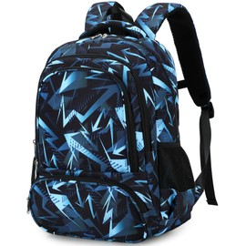 abshoo Lightweight Kids Backpack For School Boys Bookbag Kindergarten Elementary School Bags (Geometry Black-A)