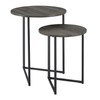 Walker Edison Modern Round Metal Base Nesting Set Side Accent