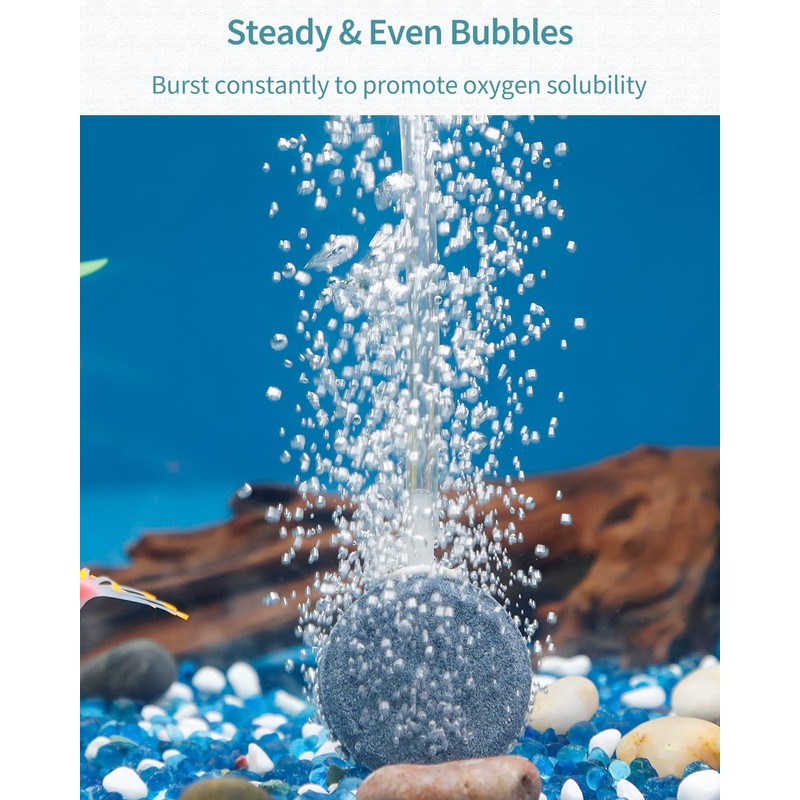 Pawfly Aquarium Air Stone Disc Bubbler 1.5 inch, Oxygen Diffuser
