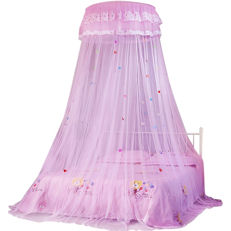 Round Canopy Lace Princess Style Mosquito Net Bed Curtain for