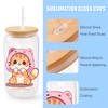 Joyclub 12 Pack Sublimation Glass Cups with Lids and Straws