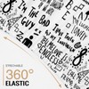 Allenjoy Twin Size Dark Pop Muse Fitted Sheet Wavy Soundscapes