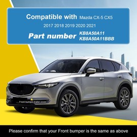 Goholy Car Front Bumper Tow Hook Cover Compatible with Mazda CX-5 CX5 2017 2018 2019 2020 2021 Trailer Cover Cap KB8A50A11 KB8A50A11BBB Towing Eye Cap Phantom Silver