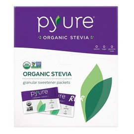 PYURE Pyure Organic Stevia Sweetener, 0.04 oz (1 g) x 120 Bags (4.2 oz (120 g), Organic Sweetener, Sugar-Free, Organic Stevia Sweetener