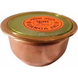 Gangajal Ganga Jal Water Holy Water Ganga Ji (50 Ml) Pack of 2 in Copper Kalash