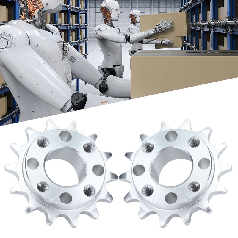 2Pcs Sprocket Gear Aluminum Anodic Oxidation Gears for Robots Machinery