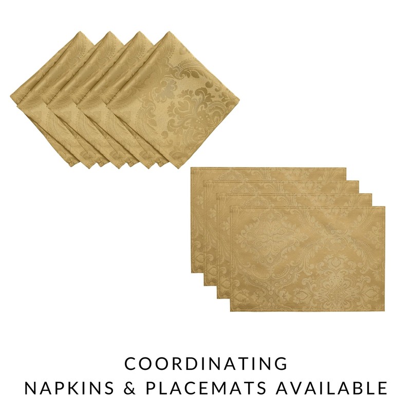 Elrene Home Fashions Caiden Elegance Damask Tablecloth, 52" x 52",