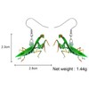 OUSIO Acrylic Green Praying Mantis Earrings Insect Animals Bug Lightweight