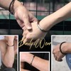 ChainsHouse Black Woven Leather Cord Bracelet for Men Women Cool