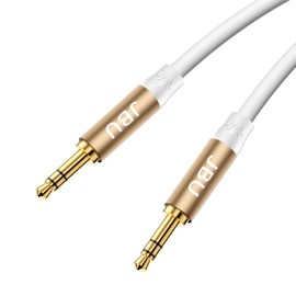 RIKSOIN Aux Cord 6.6ft, 3.5mm Audio Cable Hi-Fi Sound Aux Cable 3.5mm Male to Male AUX Cord for Car, Headphones, Home Stereos, Speaker-White