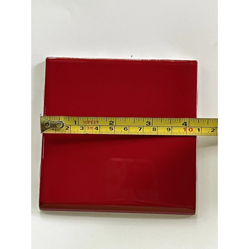 Candy Apple Red Vintage Candy Apple Red Ceramic Tile 4.25