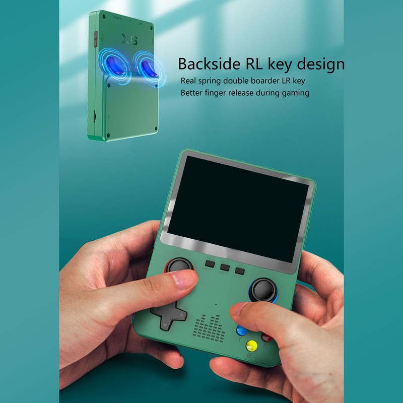 Retro Handheld Game Console, Dual 3D Joystick 3.5in IPS Screen