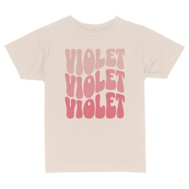 Wavy Violet Toddler Kids T-Shirt 2T Natural