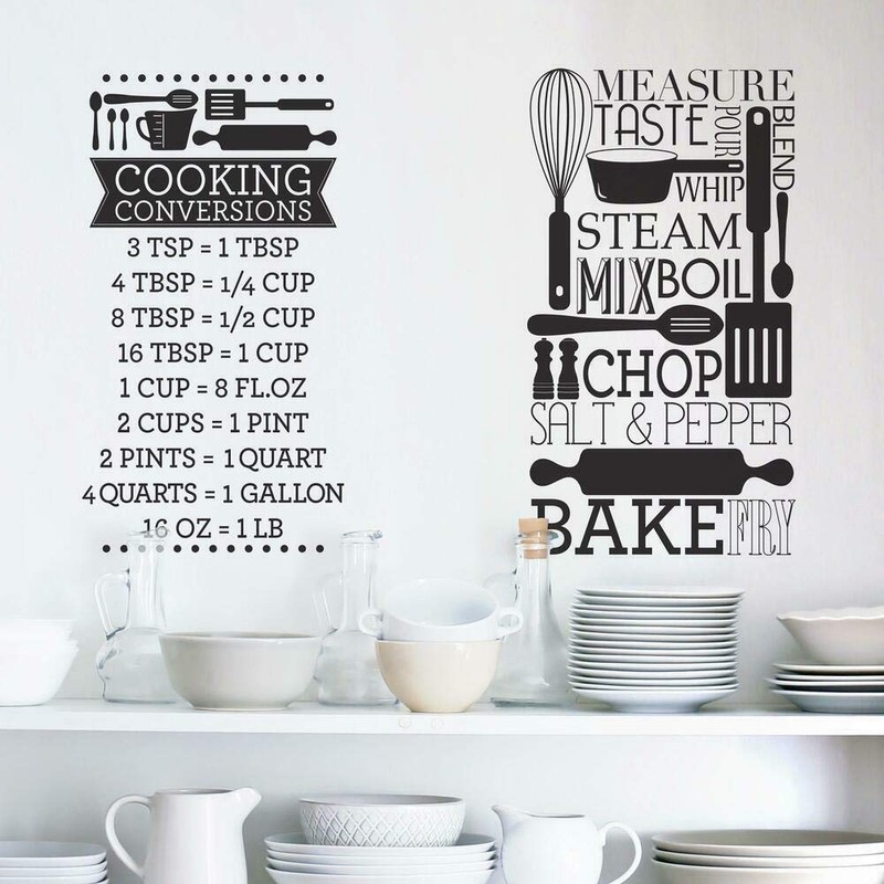 RoomMates Cooking Conversions - Vinilo decorativo para pared, multicolor