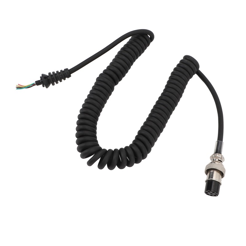 8Pin Speaker Mic Cable Radio Hand Microphone Coiled Cord Replacement