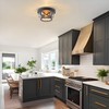 Oil-rubbed Bronze Flush Mount Ceiling Light Fixtures, 2-Light Farmhouse Porch