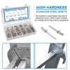 BESTYCHAO 180Pcs Blind Rivets Kit, Stainless Steel Pop Rivets 6