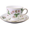 【正規輸入品】Wedgwood Wild Strawberry Cup and Saucer (Leigh) Wedding Gift 1053289