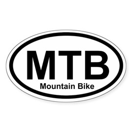 CafePress MTB Mountain Bike Oval Sticker Oval Car Bumper Sticker
