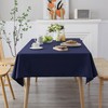 Demetex Wipeable Polyester Tablecloth 152x259 cm Washable Navy Fabric Table
