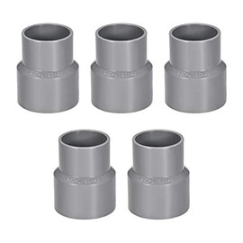 sourcing map PVC Pipe Connectors DWV Pipe Instructions 50 mm x 40 mm Grey Pack of 5