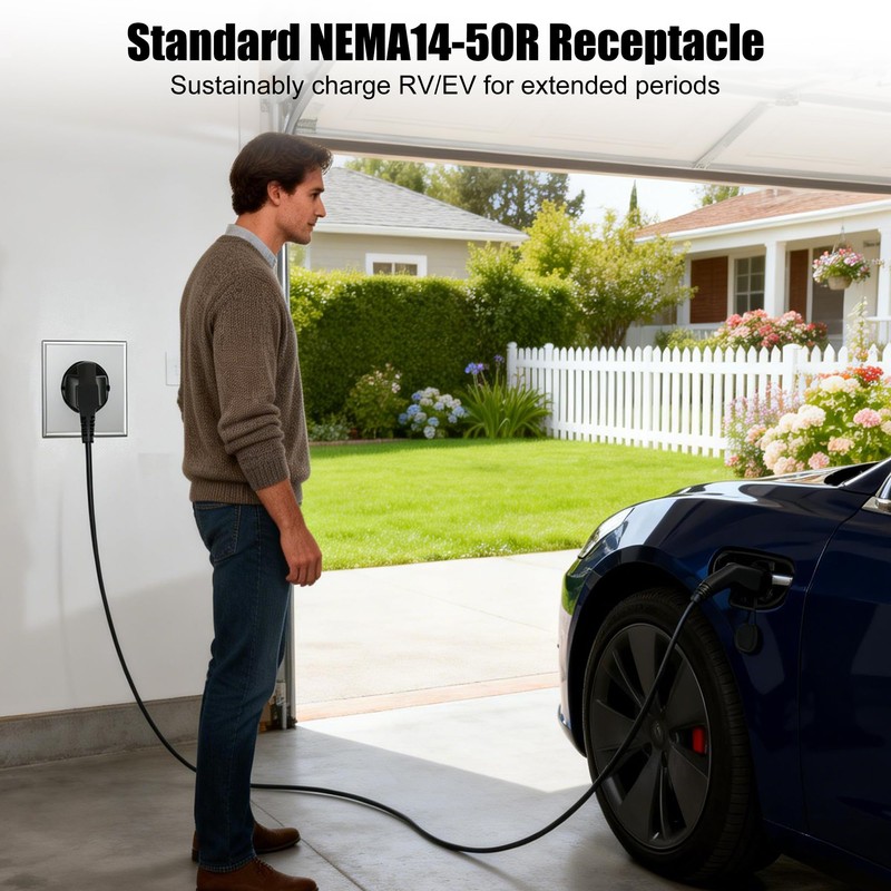 HBL9450A Straight Blade Device Receptacle, 50 Amp Car Charger Receptacle,