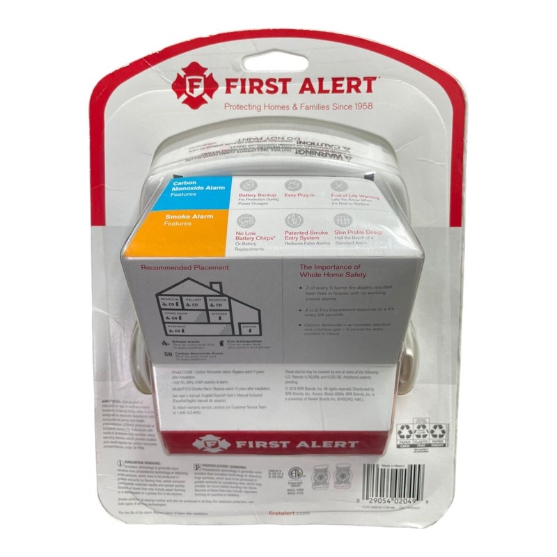First Alert NEW Pack First Alert 1042407 Smoke Alarm and