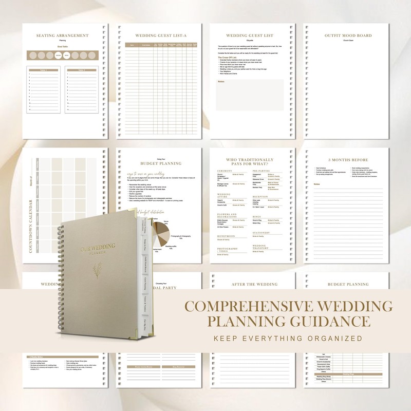 WeddingGiftsWedding Wedding Planner Book and Organizer for Bride - Elegant