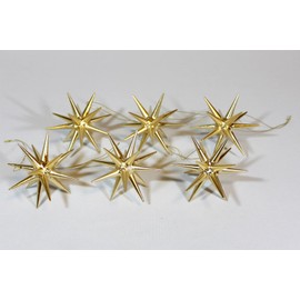 Wooden Ornament Gold Stars 3d (Small) Boxed Set of 6 199/007 