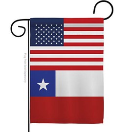 Nationality Chile US Friendship Garden Flag Regional Nation International World Country Particular Area Small Decorative Gift Yard House Banner Double-Sided Made in USA 13 X 18.5