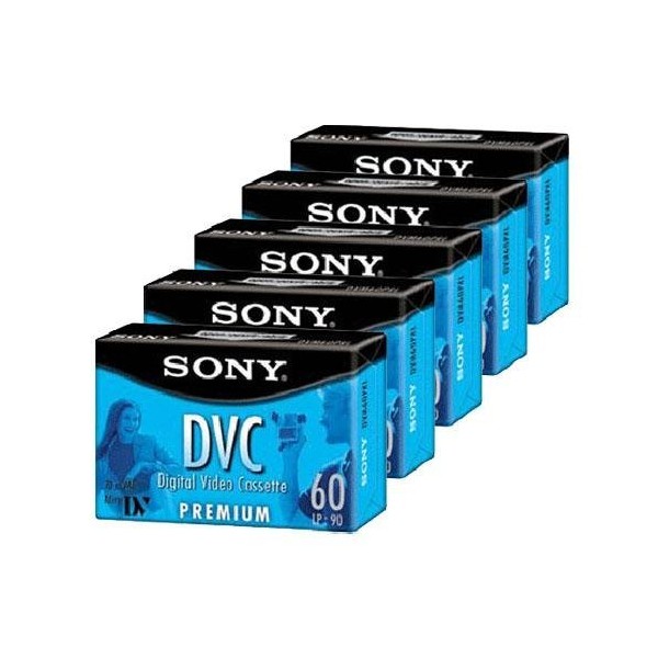 Sony DVM60PRL Premium MiniDV 60min Data Tape Cartridge 5 Pac