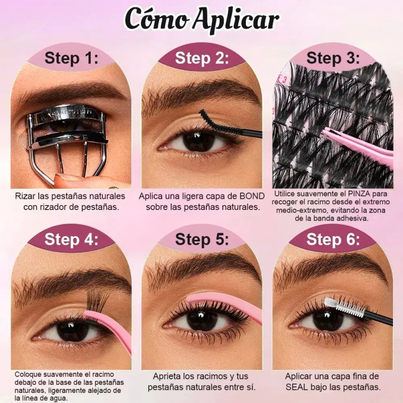 30d+40d+50d+60d+80d+100d Kit Extensiones Pestañas Diy Lash