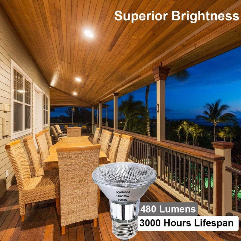 PAR20 Flood 39W 120V 480 Lumens- 6 Pack PAR20 Flood