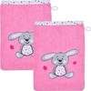 Wörner Wash Mitt Pack of 2 with Embroidery Hase Terry