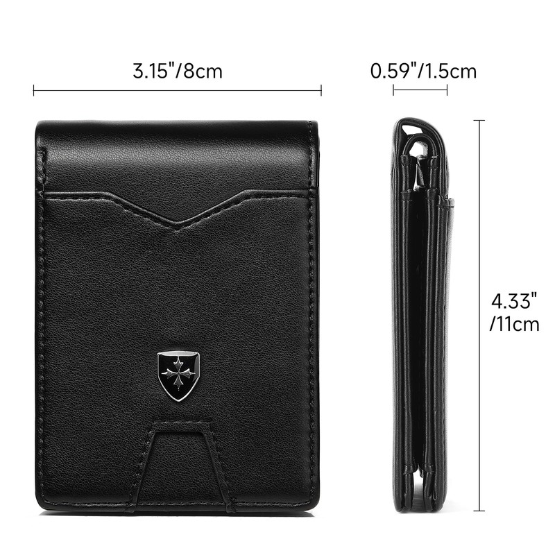 LOUEBICA Mens for Wallet Leather Bifold Credit Card Holder, RFID