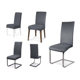 BEAUTEX Microfibre Chair Cover, Elastic Stretch Cover, Bi-Elastic Swing Chair Cover, Choice of Colours (Anthracite)