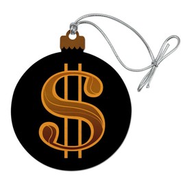 GRAPHICS & MORE Dollar Sign Symbol Wood Christmas Tree Holiday Ornament