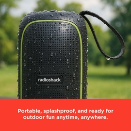 RadioShack Blue and Grey Wireless Speaker with RGB Lights, IPX5, 30W (Gray and Green)