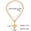TONLUYAX 18k Gold Chunky Cross Necklace for Women Hammered Cross