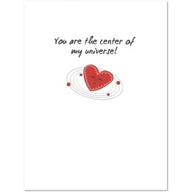 Planet Pluto Valentine's Day Card (4.25" X 5.5") by Nerdy Words