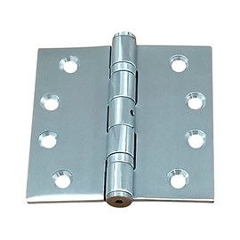 Hinge Outlet Commercial Grade Ball Bearing Door Hinge 4 Inch Square Full Mortise Stainless Steel, 2 Pack, Highly Rust Resistant