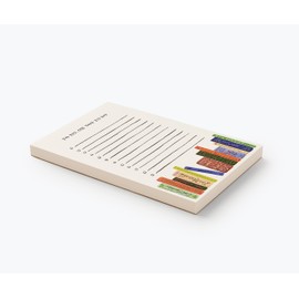 RIFLE PAPER CO. To Do, or Not To Do Checklist Notepad - 75 Tear-Off Pages, Printed Bookshelf Design, 6.5" L x 4.25" W, Manage Tasks or Jot Down a To-Do List, Features Lines and Check Boxes