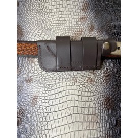 Carl Thomas Leathers Custom Made Horizontal Knife Sheath Made to Fit ONLY The Ontario Rat 3 or Esse 3 Knife. Can be Worn on Either Side. Knife NOT Include.