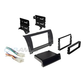 Car Radio Dash Install Kit with Pocket & Harness 2007-2012 Toyota Tundra Sequoia