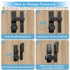 Keyless Barn Door Lock - 3-Digit Password Security Latches for