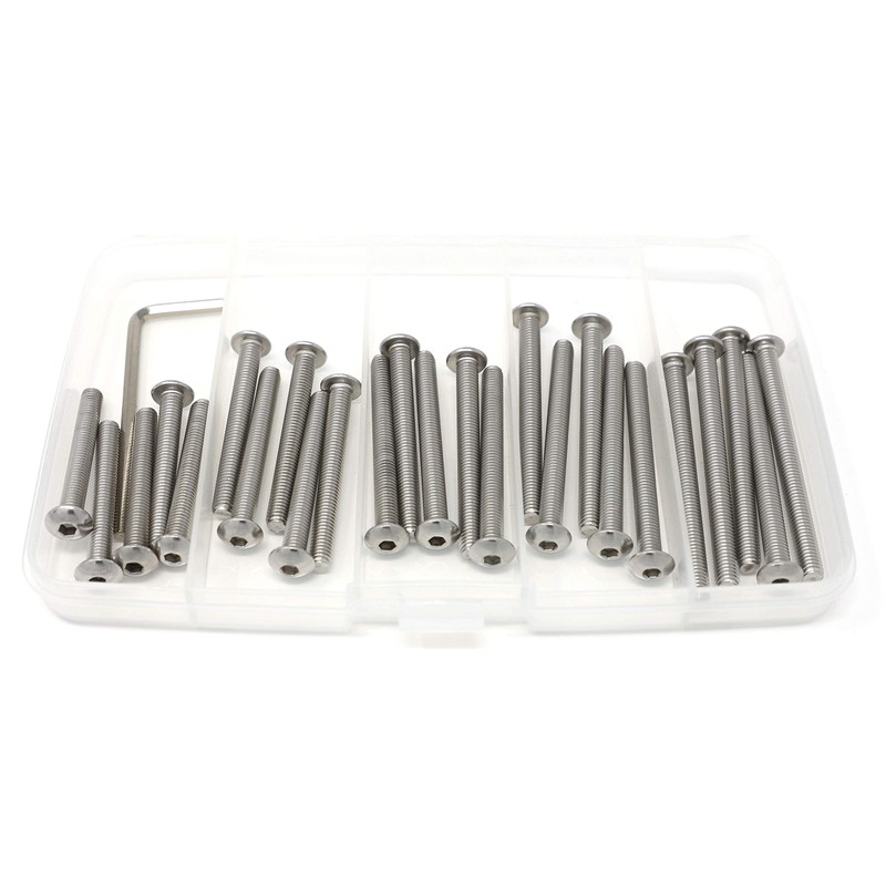iExcell 25 Pcs M5 x 40/45/50/55/60 mm Stainless Steel 304