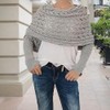 Multifunctional Scarf Sweater Wrap With Sleeves for Women (Khaki)