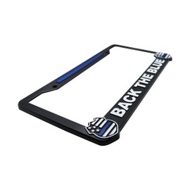 LP Frameworks Back The Blue for Police Support 3D Raised License Plate Frame | 1 Pack USA Car License Plate Cover | Universal US Car License Plate Holder | Auto Accessories (Car, Truck and SUV)