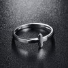 AVECON 925 Sterling Silver Rings Simple Cross Rings Design High