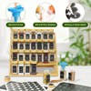 4 Tier Bamboo Spice Rack Organizer with 28 Spice Jars,